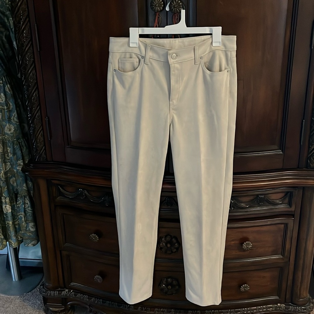 Faux suede jean style pants